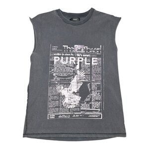 Purple Brand Textured Jersey Tank ‘Grey’ Size Medium